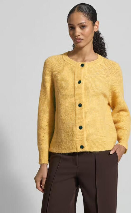 Selected Femme Regular fit gebreid jack van wolmix met alpaca model 'LULU' - Foto 4