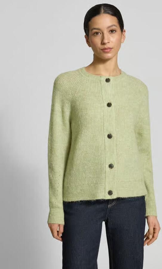 Selected Regular fit gebreid jack van wolmix met alpacawol model 'LULU' - Foto 3