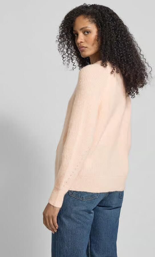 Selected Regular fit gebreid jack van wolmix met alpacawol model 'LULU' - Foto 3