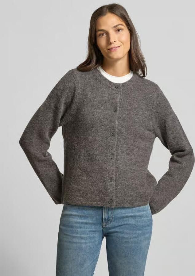 Selected regular fit gebreid jack van wolmix met alpaca-aandeel model 'LULU NEW' - Foto 3