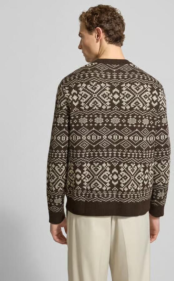 Selected Regular fit gebreide pullover van een wolmix model 'HOLGER'