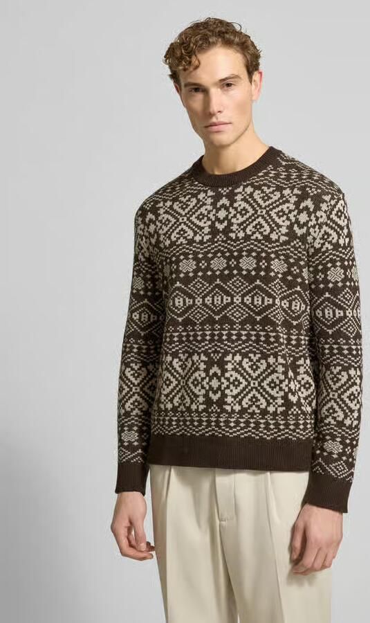 Selected Regular fit gebreide pullover van een wolmix model 'HOLGER' - Foto 2
