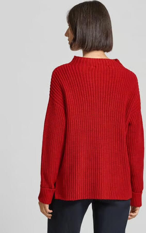 Selected Femme Regular fit gebreide pullover van katoenmix model 'SELMA'