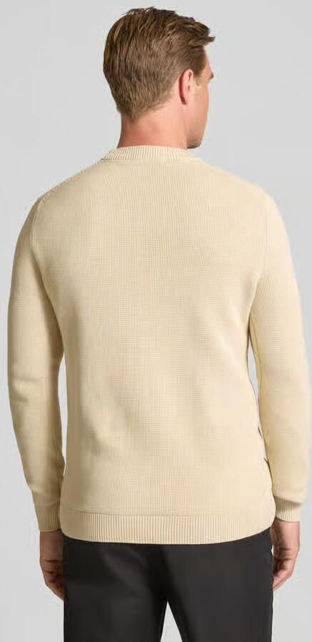 Selected Homme Elegante Geribbelde Ronde Hals Langarm Shirt Beige Heren - Foto 4