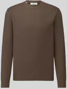 SELECTED MEN Heren Truien & Vesten Slhdane Ls Knit Structure Crew Neck Noos Bruin - Foto 7