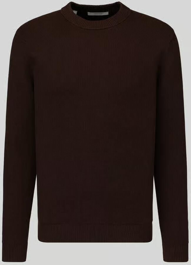 SELECTED MEN Heren Truien & Vesten Slhdane Ls Knit Structure Crew Neck Noos Bruin - Foto 7