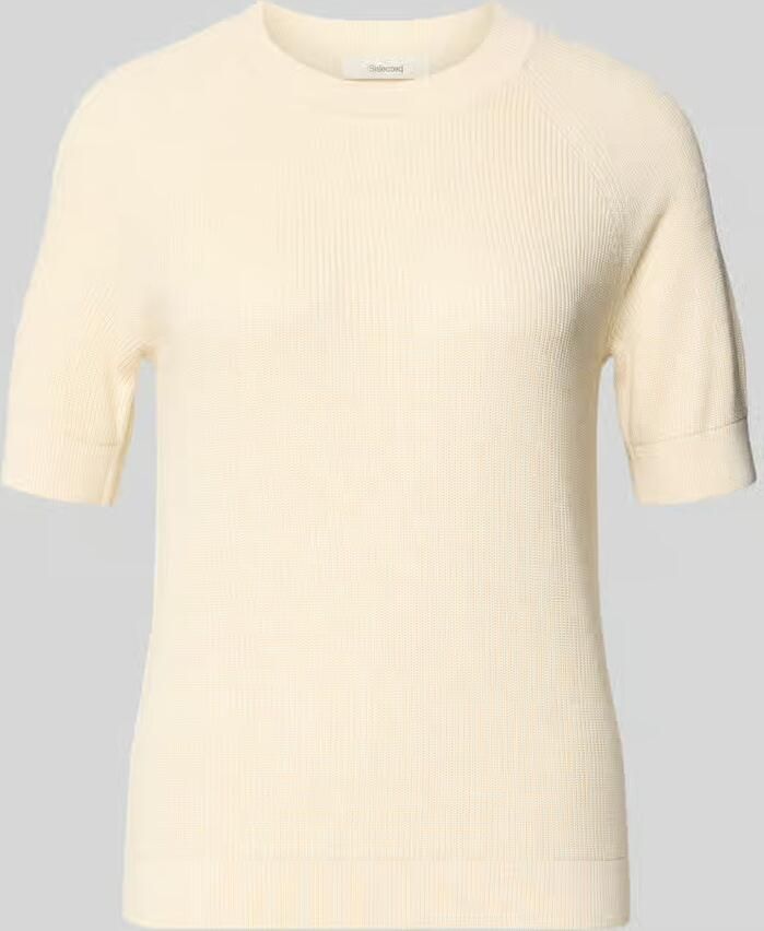 Selected regular fit gebreide trui van viscose-katoenmix model 'ELINNA' - Foto 6