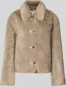 Selected Regular fit jas van imitatiebont met platte kraag Model 'NEW CILO'