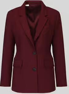 Selected Regular fit lange blazer van viscosemix model 'RITA'