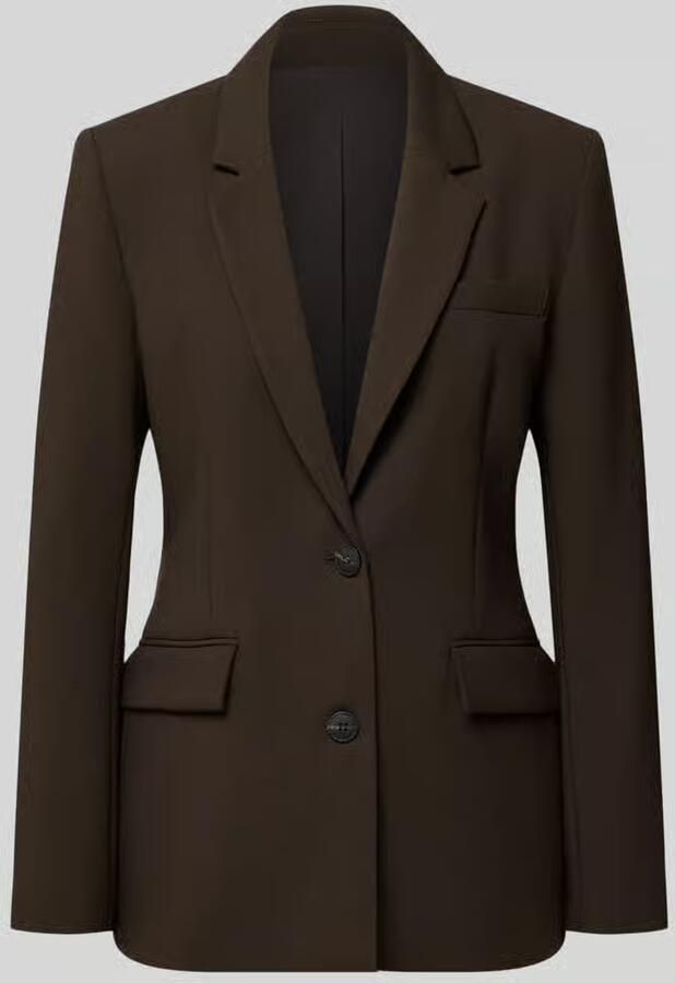 Selected Regular fit lange blazer van viscosemix model 'RITA'