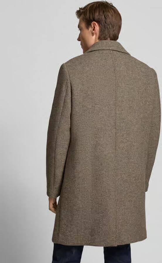 Selected Homme Regular fit lange wollen jas met platte kraag model 'ARCHIVE' - Foto 3