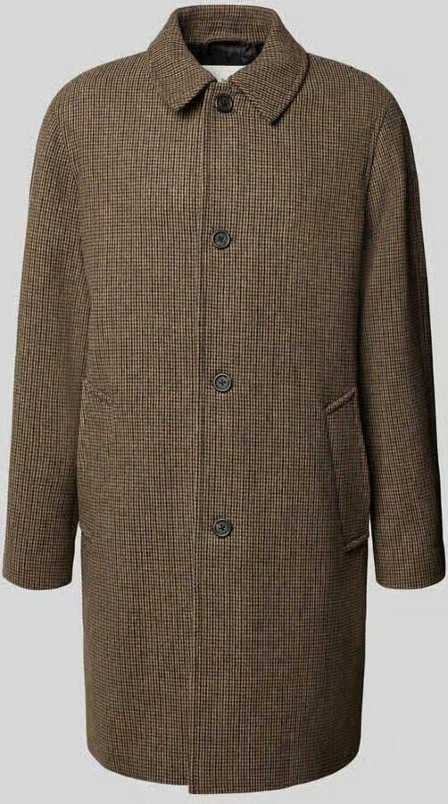 Selected Regular fit lange jas van wolmix model 'RONNIE'