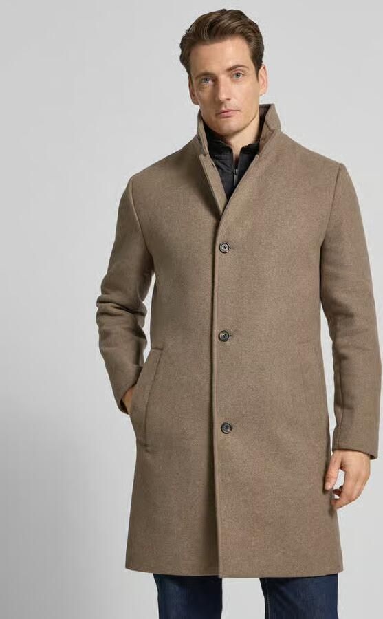 Selected Regular fit lange wollen jas met gewatteerde inzet model 'RAINAR' - Foto 2