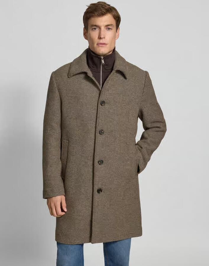 Selected Homme Regular fit lange wollen jas met platte kraag model 'ARCHIVE' - Foto 2