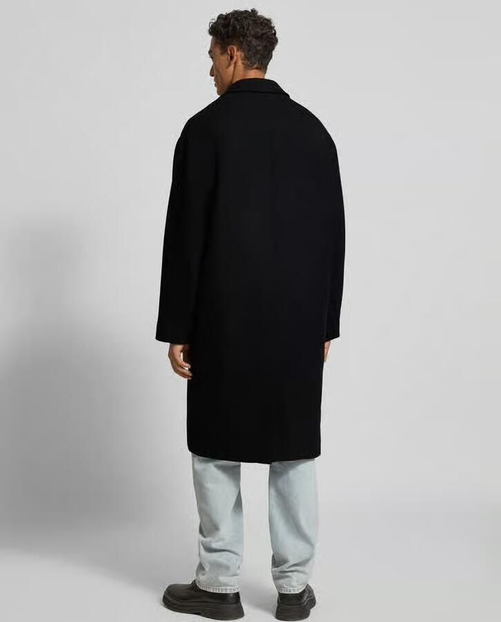 Selected Homme Regular fit lange wollen jas met reverskraag model 'MILO'