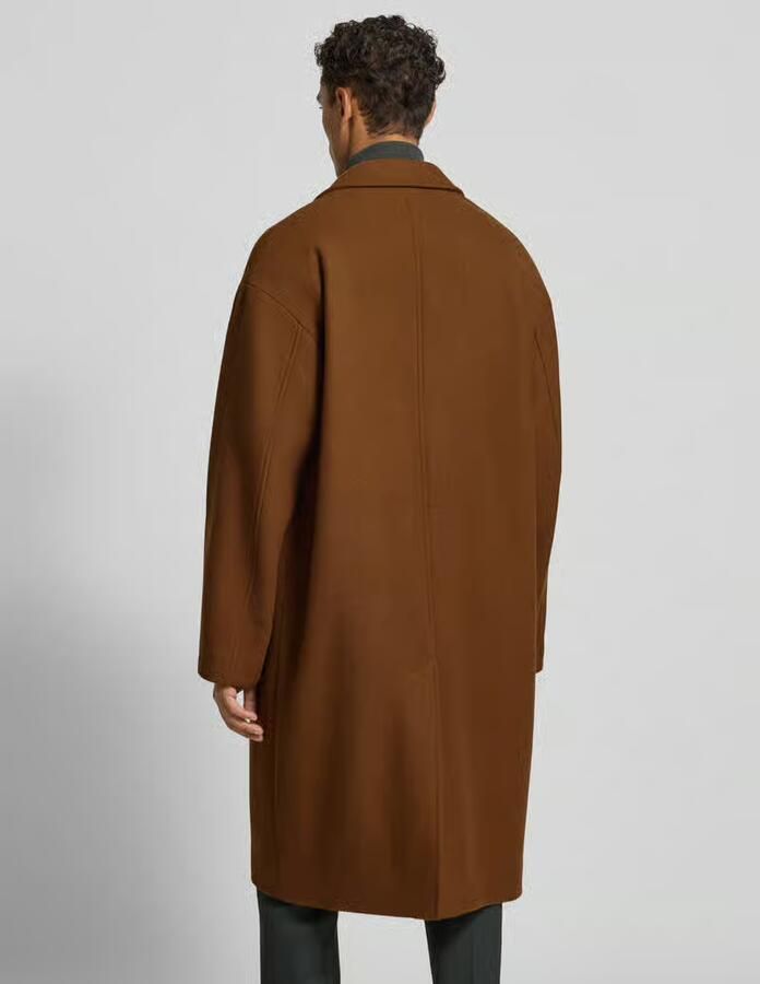 Selected Homme Regular fit lange wollen jas met reverskraag model 'MILO'