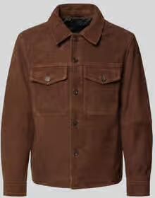 Selected Homme Regular fit leren jack in suèdelook model 'THOM SUEDE'