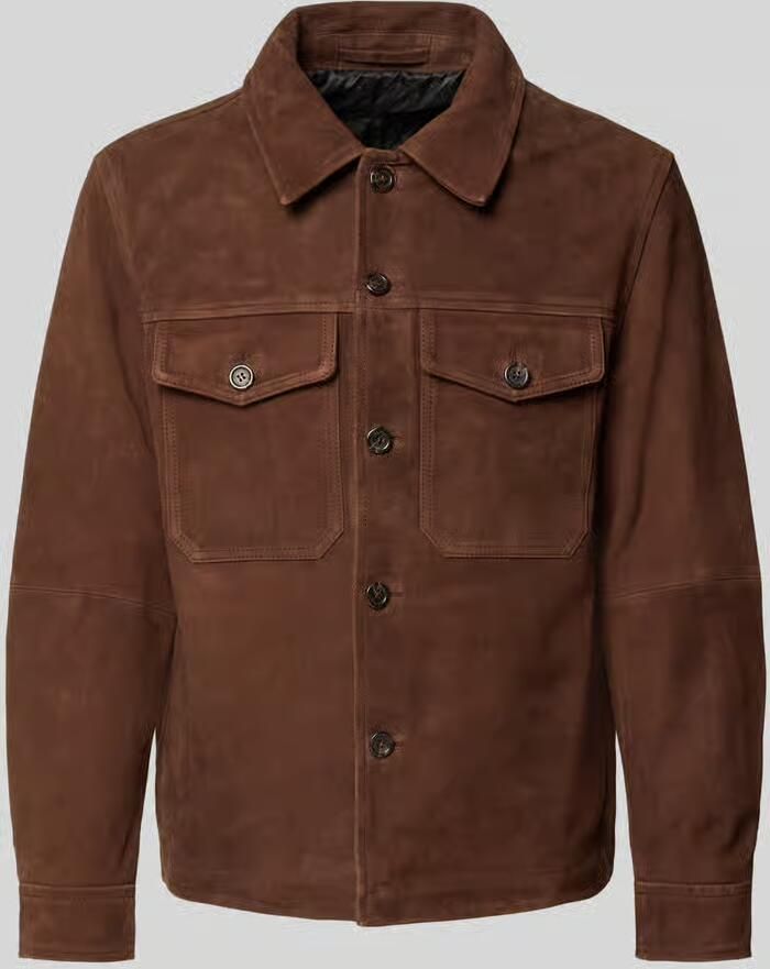 Selected Homme Regular fit leren jack in suèdelook model 'THOM SUEDE' - Foto 2