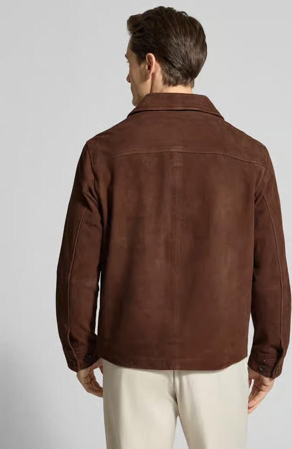 Selected Homme Regular fit leren jack in suèdelook model 'THOM SUEDE' - Foto 2