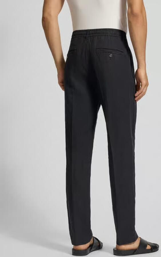 Selected Homme Regular fit linnen broek met persplooien model 'LEROY'