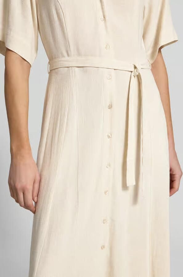 SELECTED WOMEN Dames Jurken Slfviva Regular Linen Blend Dress Ecru - Foto 5