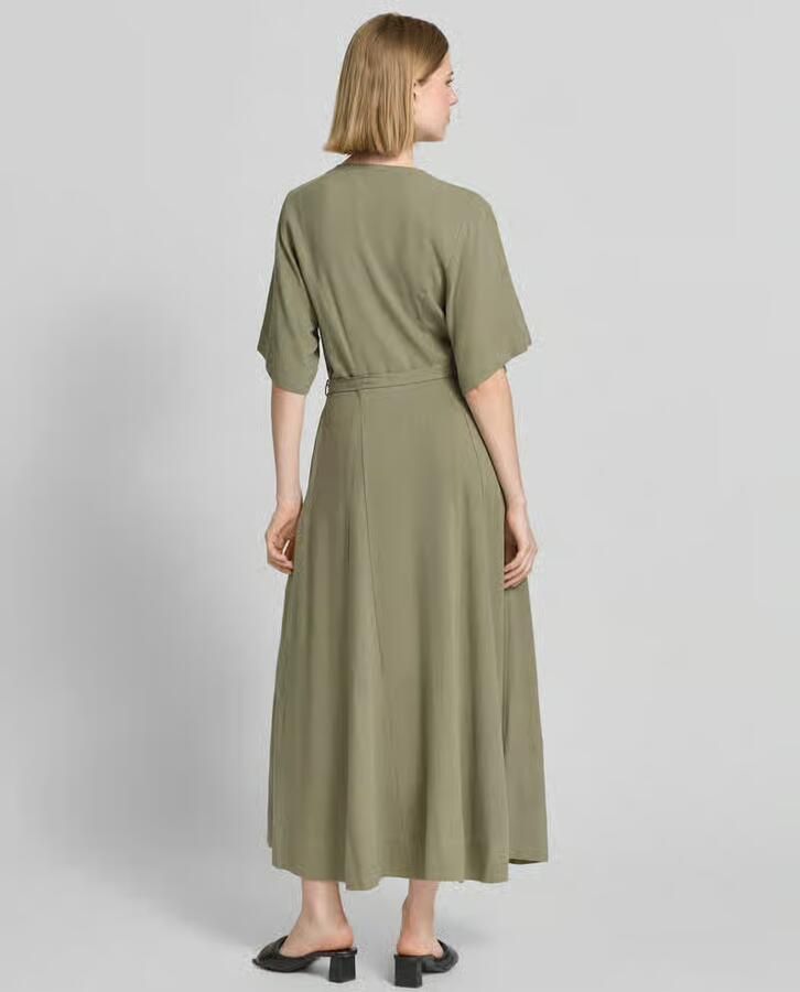 Selected regular fit linnen jurk met V-hals model 'VIVA' - Foto 3
