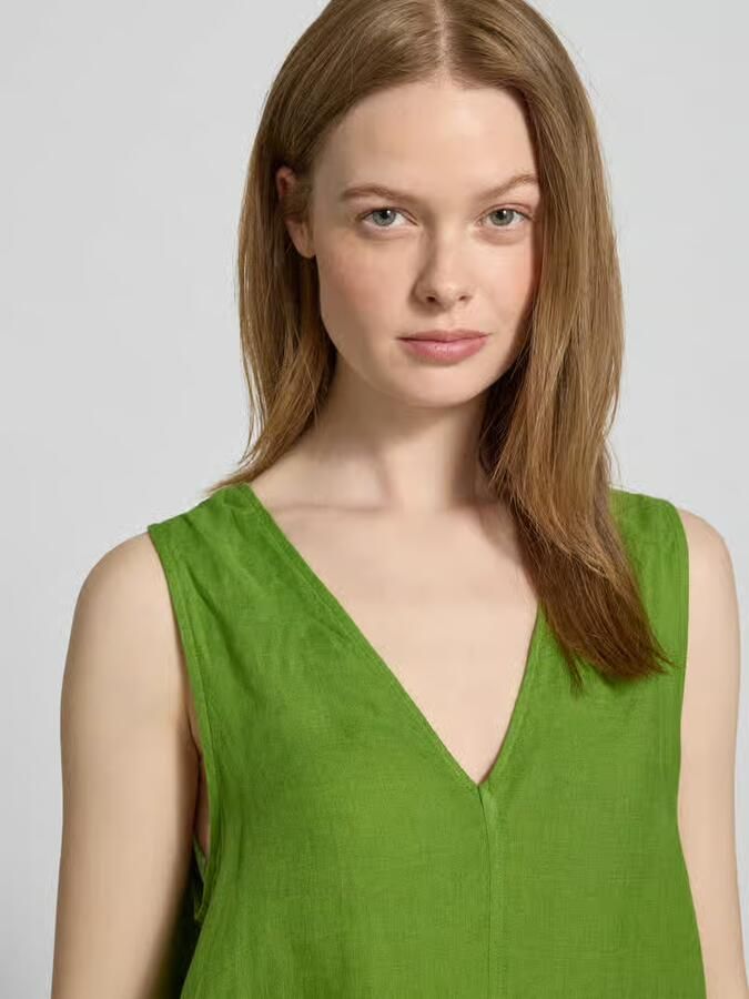 Selected regular fit omkeerbare top van puur linnen model 'LINNA'