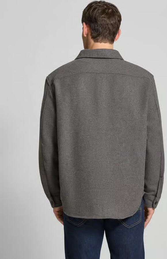 SELECTED MEN Heren Overshirts Slhrlxpablo Wool Blend Overshirt Grijs - Foto 5