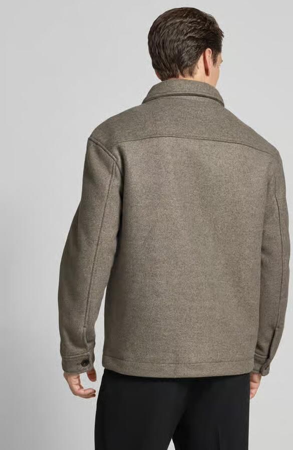 Selected Homme Regular fit wollen jack met platte kraag model 'MITCH'