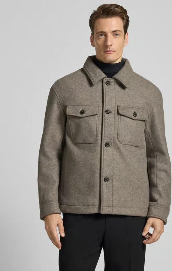 Selected Homme Regular fit wollen jack met platte kraag model 'MITCH' - Foto 2