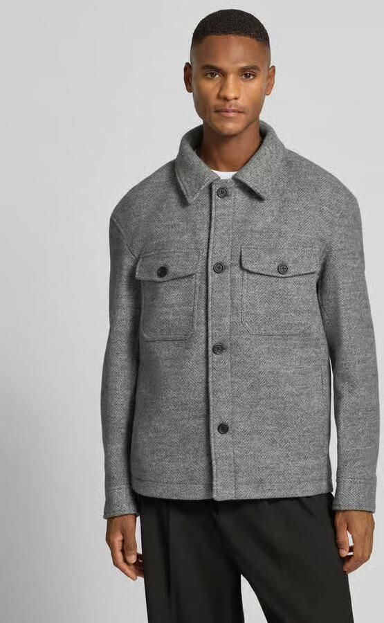 Selected Homme Regular fit wollen jack met platte kraag model 'MITCH' - Foto 3