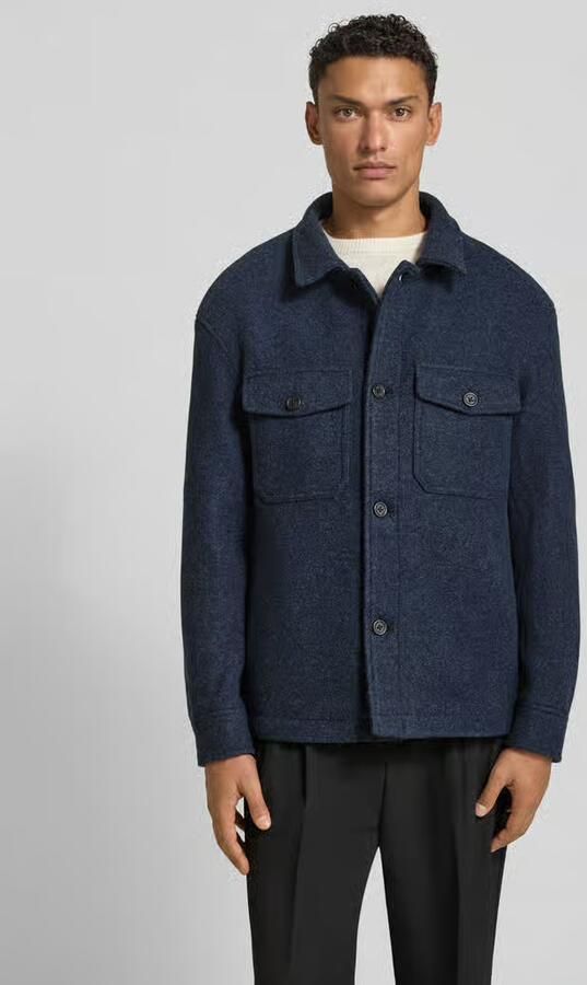 Selected Homme Regular fit wollen jack met platte kraag model 'MITCH' - Foto 3