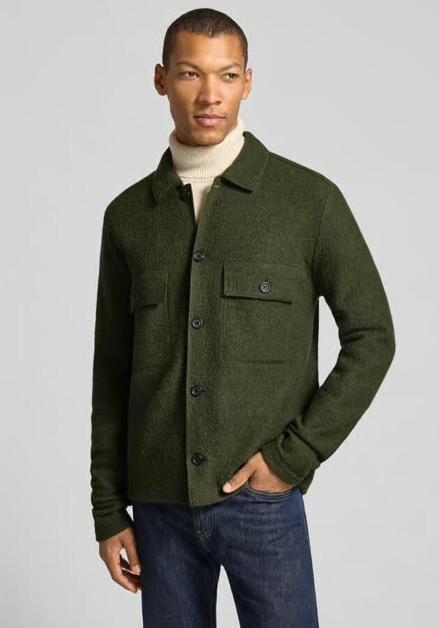 Selected Regular fit overhemdjack van pure wol model 'NEALY' - Foto 2
