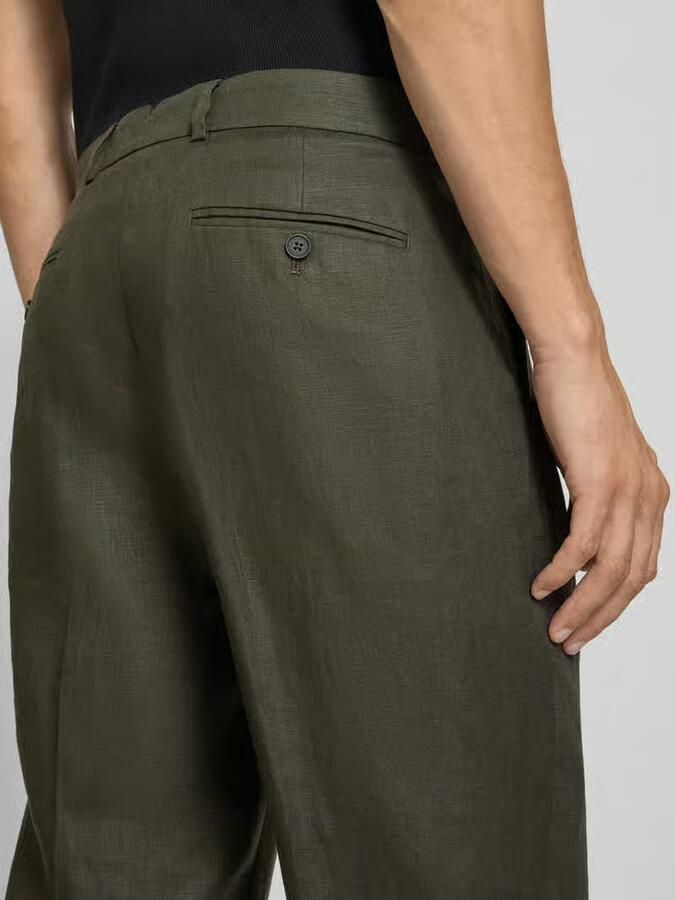 Selected regular fit pantalon van puur linnen model 'BAILEY'
