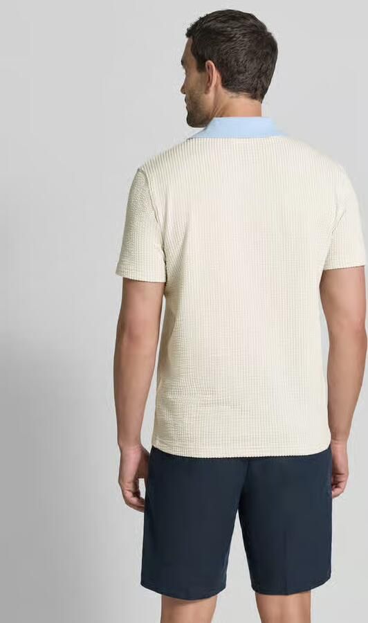 Selected regular fit poloshirt in seersucker-look model 'MARNI' - Foto 2