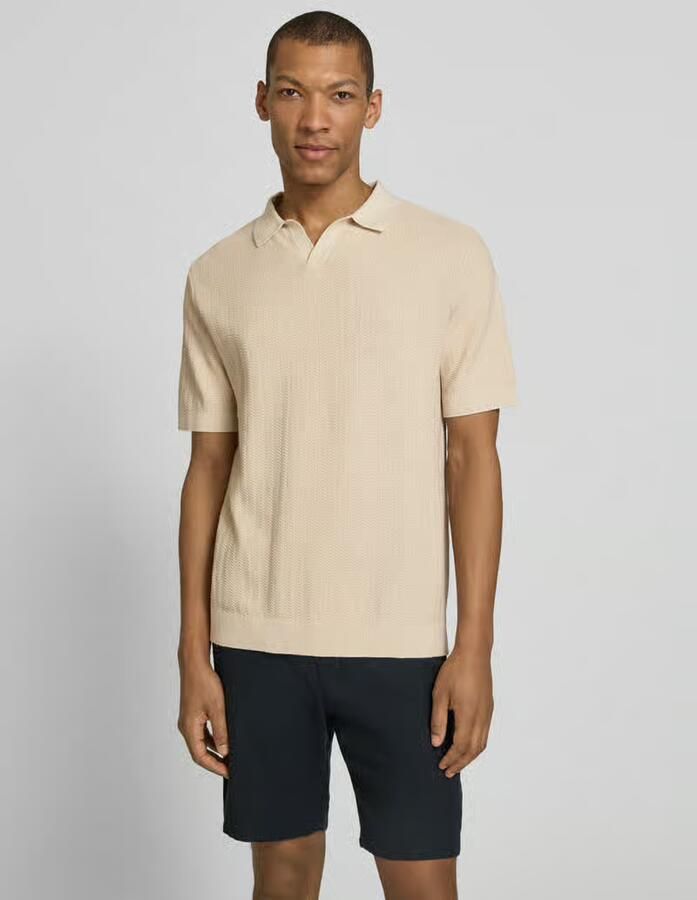 Selected Homme regular fit poloshirt van mix van katoen en linnen model 'MATTIS' - Foto 2