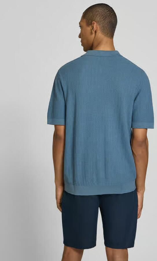 Selected regular fit poloshirt van mix van katoen en linnen model 'MATTIS' - Foto 3