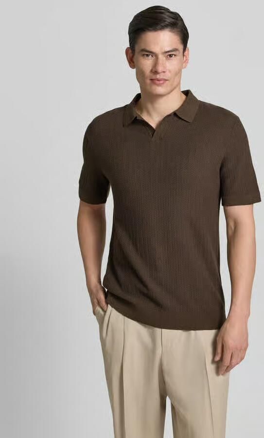 Selected Homme regular fit poloshirt van mix van katoen en linnen model 'MATTIS' - Foto 5