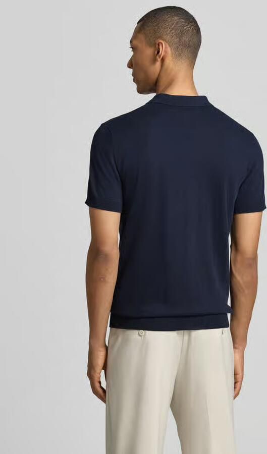 SELECTED MEN Heren Polo's & T-shirts Slhberg Ss Knit Polo Noos Donkerblauw - Foto 11