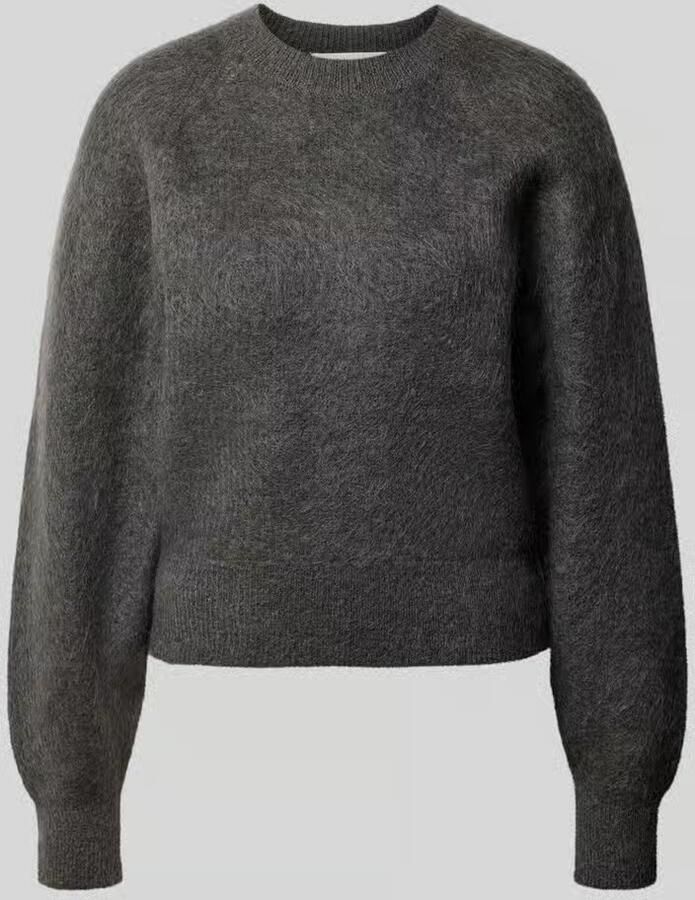 SELECTED WOMEN Dames Truien & Vesten Slwmira Ls Knit Short O-neck Antraciet - Foto 5