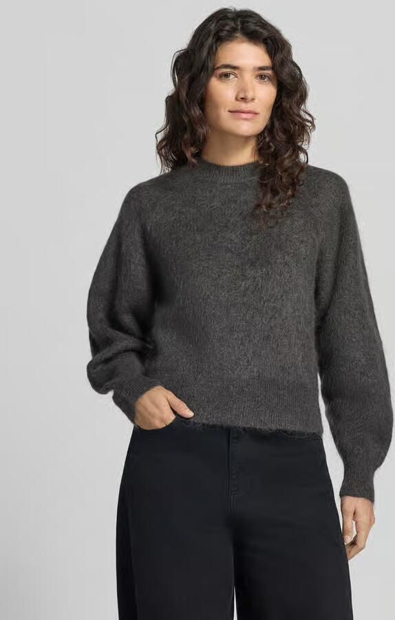 SELECTED WOMEN Dames Truien & Vesten Slwmira Ls Knit Short O-neck Antraciet - Foto 7