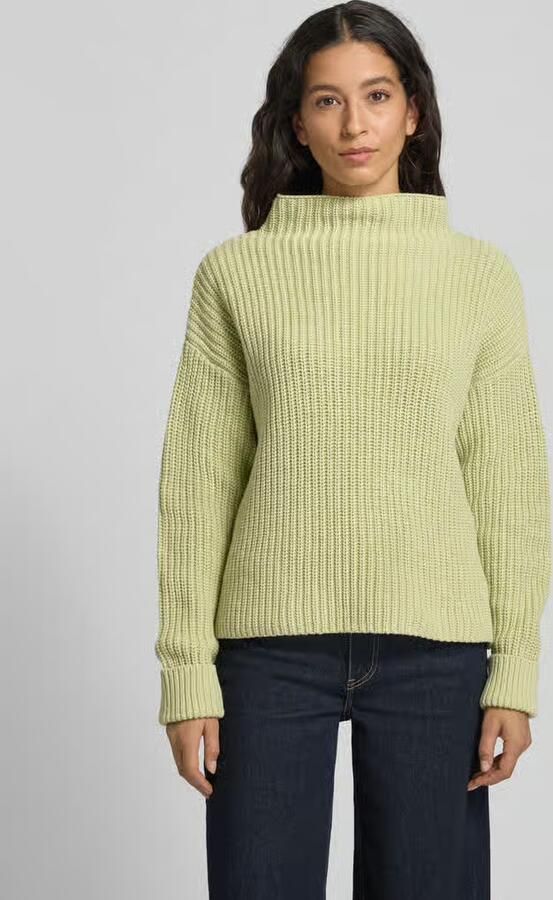 Selected Femme Regular fit pullover met turtleneck van katoenmix model 'SELMA' - Foto 2