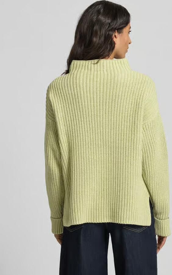 Selected Femme Regular fit pullover met turtleneck van katoenmix model 'SELMA'