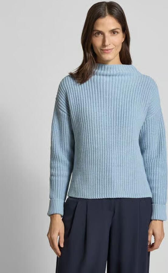 Selected Femme Regular fit pullover met turtleneck van katoenmix model 'SELMA' - Foto 2