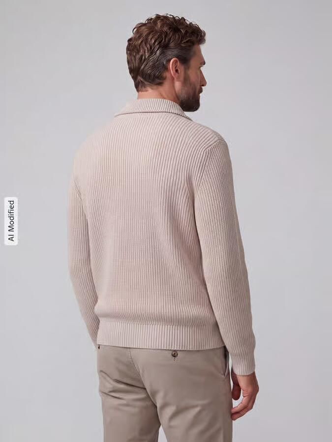 Selected Regular fit schipperstrui van zuivere katoen model 'DRY' - Foto 5