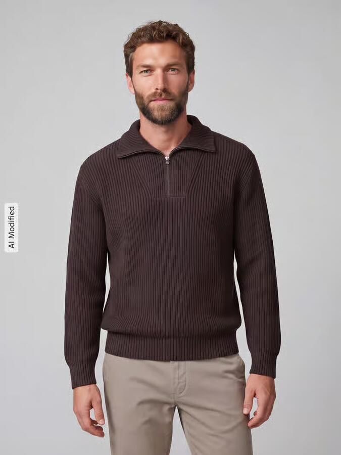 Selected Regular fit schipperstrui van zuivere katoen model 'DRY' - Foto 6