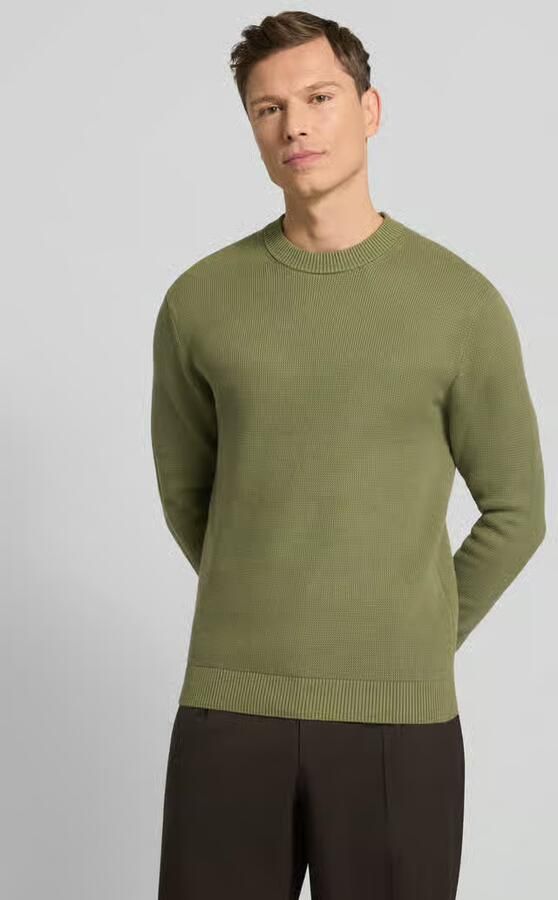 SELECTED MEN Heren Truien & Vesten Slhdane Ls Knit Structure Crew Neck Noos Groen - Foto 6