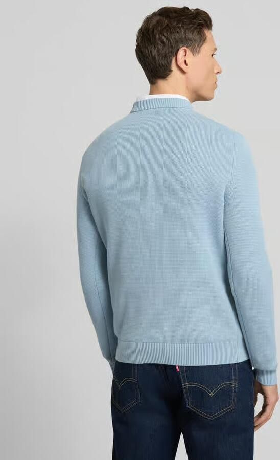 SELECTED MEN Heren Truien & Vesten Slhdane Ls Knit Structure Crew Neck Noos Lichtblauw - Foto 7