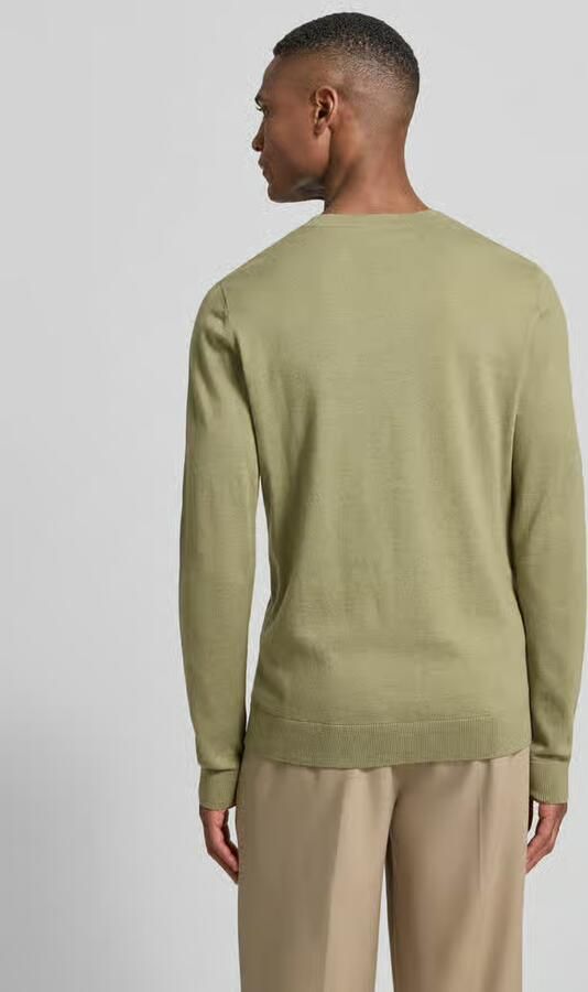 SELECTED MEN Heren Truien & Vesten Slhberg Crew Neck Noos Khaki - Foto 5