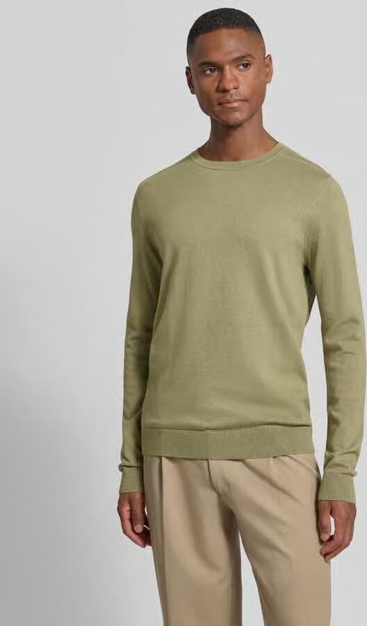 SELECTED MEN Heren Truien & Vesten Slhberg Crew Neck Noos Khaki - Foto 6